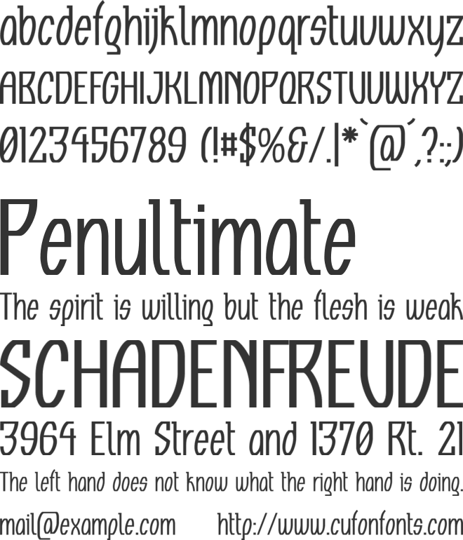 Komikaze font preview