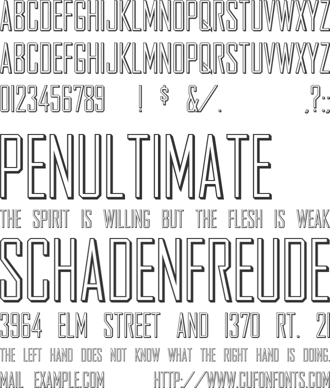 AgencyGothic font preview