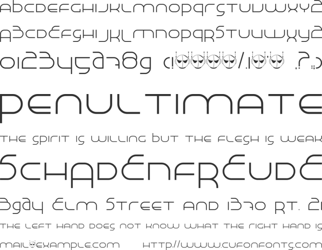 Made in Space font preview