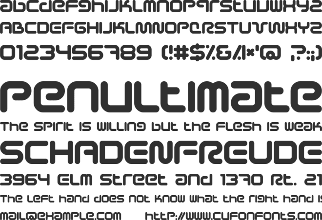Sci Fied font preview