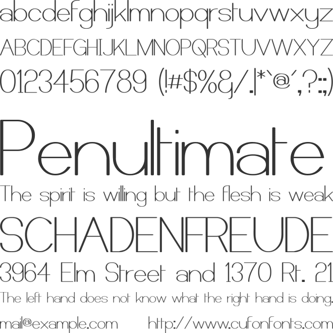 Castorgate font preview