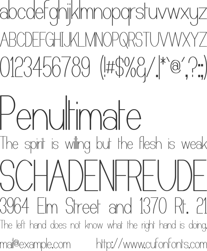 Castorgate - Upright font preview