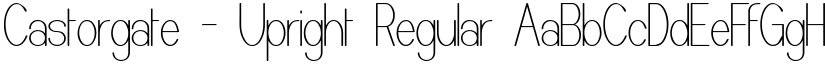 Castorgate - Upright Regular font