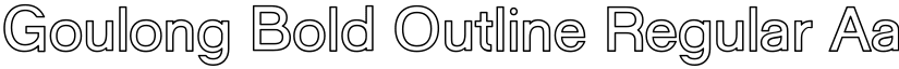Goulong Bold Outline Regular font