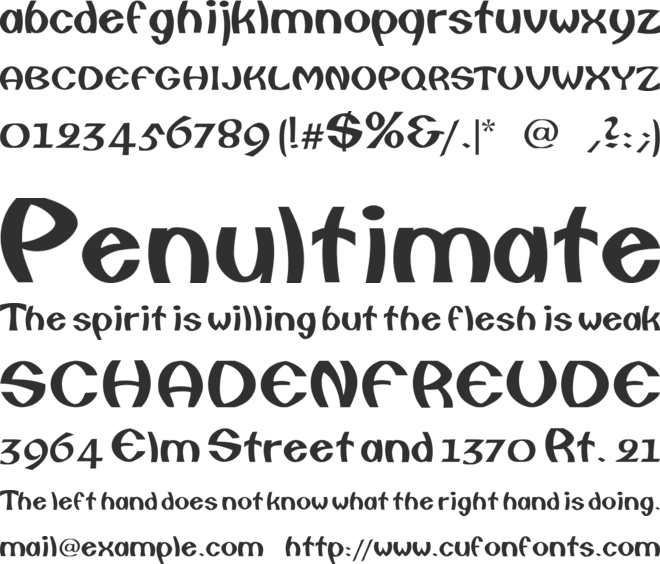Camberic font preview