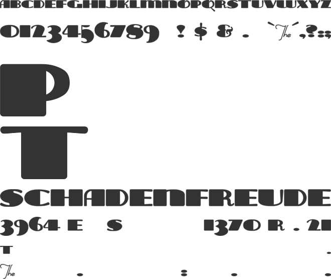 TaraBulbous font preview