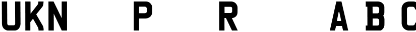 UKNumberPlate Regular font