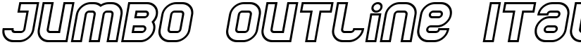 Jumbo Outline Italic font