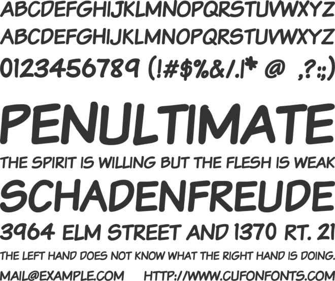 VTCSundaykomixcaps font preview