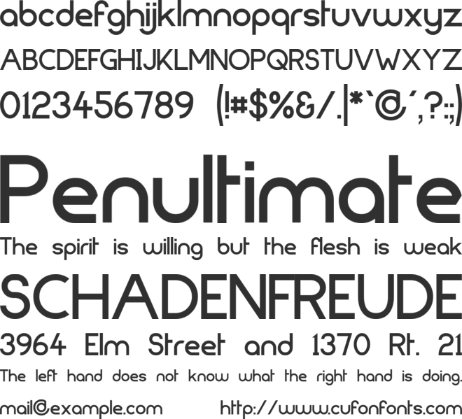 FortuneCity font preview