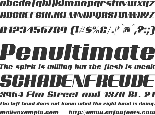 Ptarmigan font preview