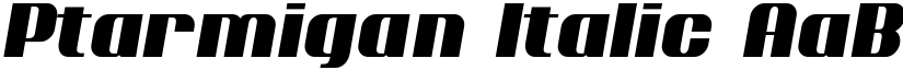 Ptarmigan Italic font