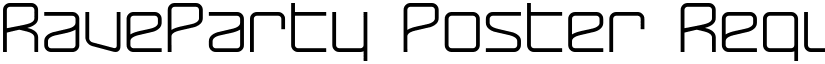 RaveParty Poster Regular font