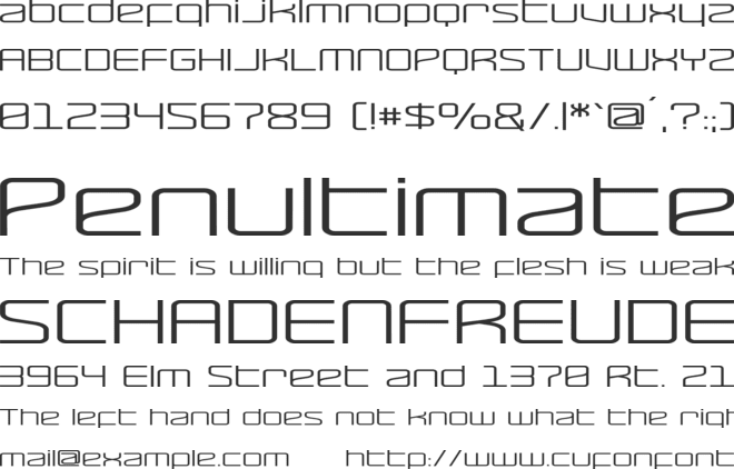 RaveParty Wide font preview