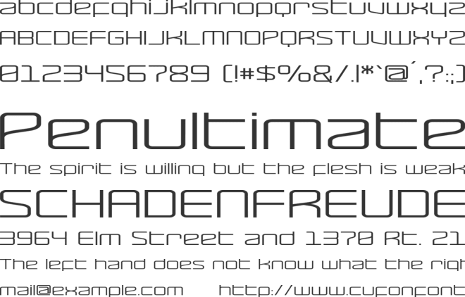 RaveParty Wide font preview