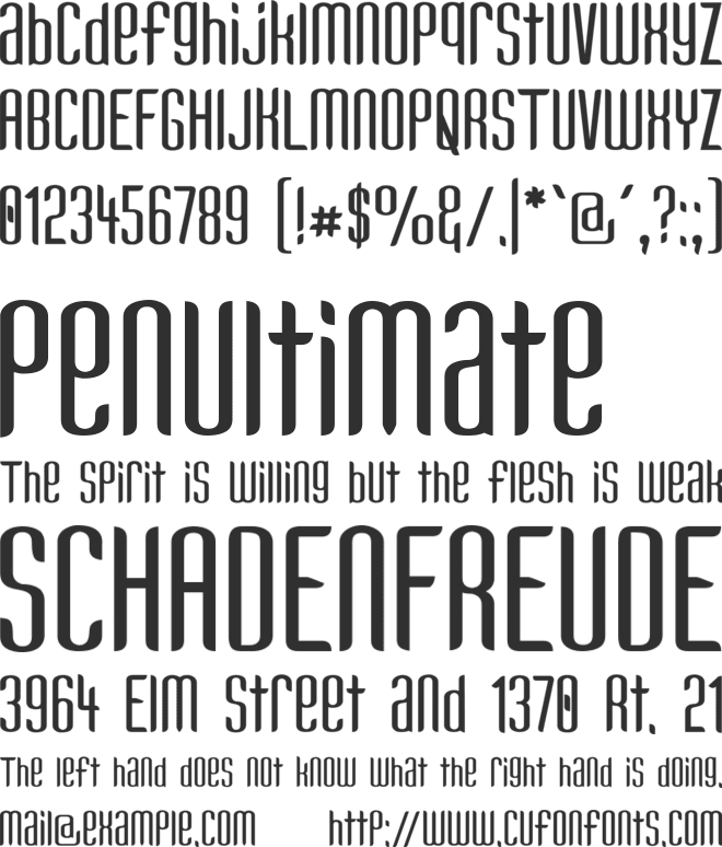 Kandide Unicase font preview