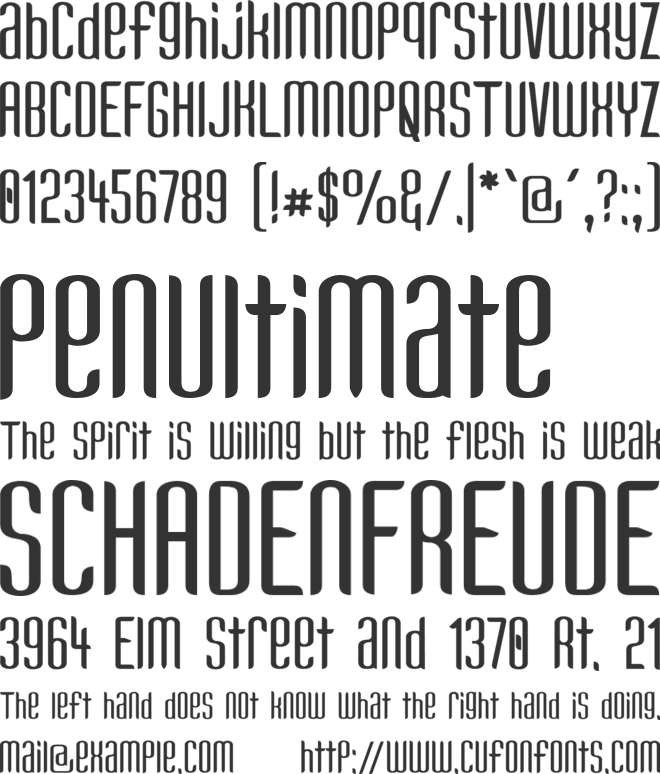 Kandide Unicase font preview