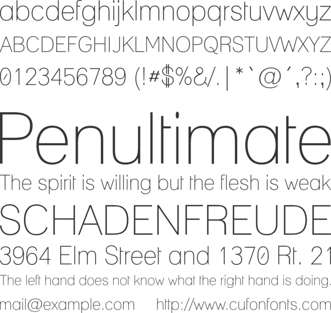 Lane - Narrow font preview