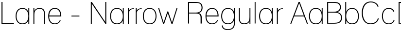 Lane - Narrow Regular font