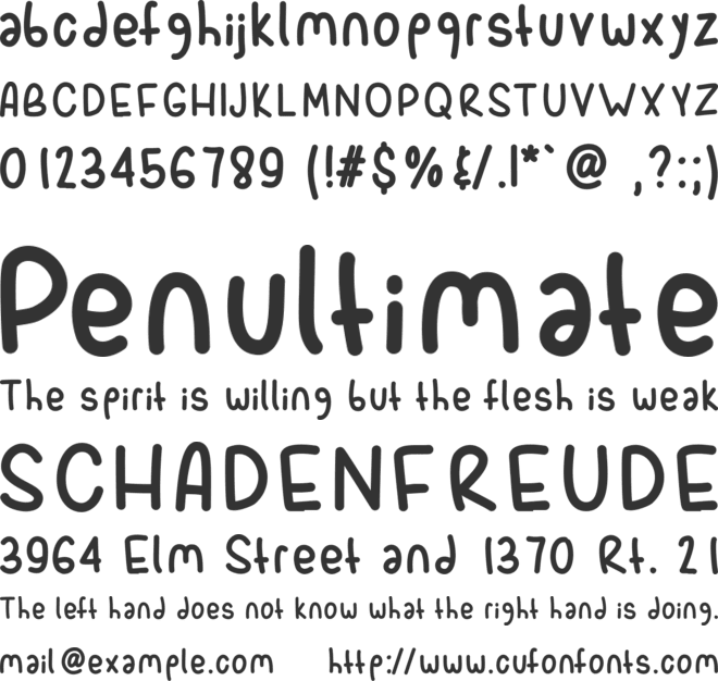 Spork font preview