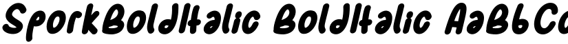 SporkBoldItalic BoldItalic font