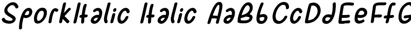 SporkItalic Italic font