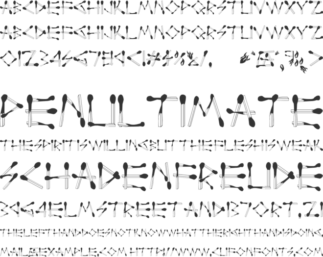 Perfect Match font preview