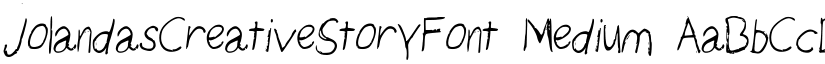 JolandasCreativeStoryFont Medium font