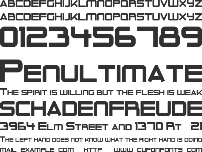 Outer Limits Solid font preview