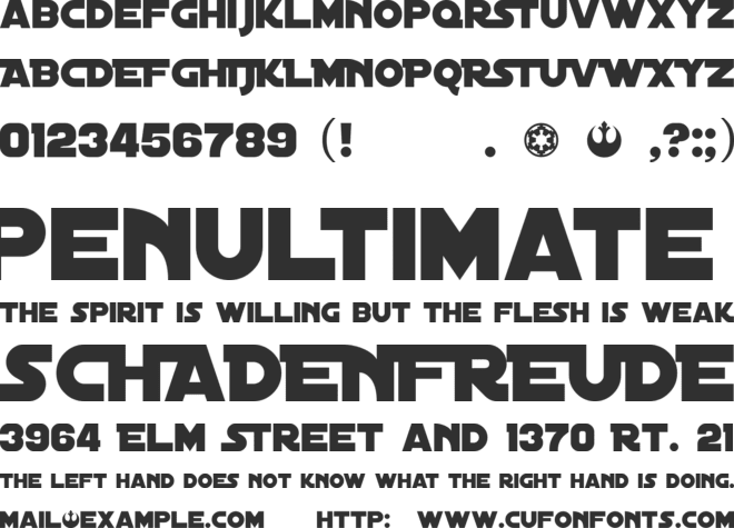 Distant Galaxy font preview