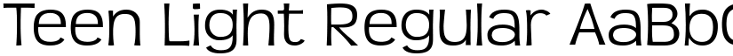 Teen Light Regular font
