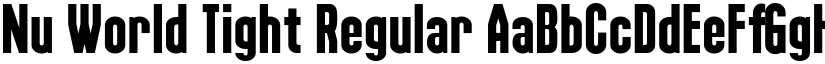 Nu World Tight Regular font