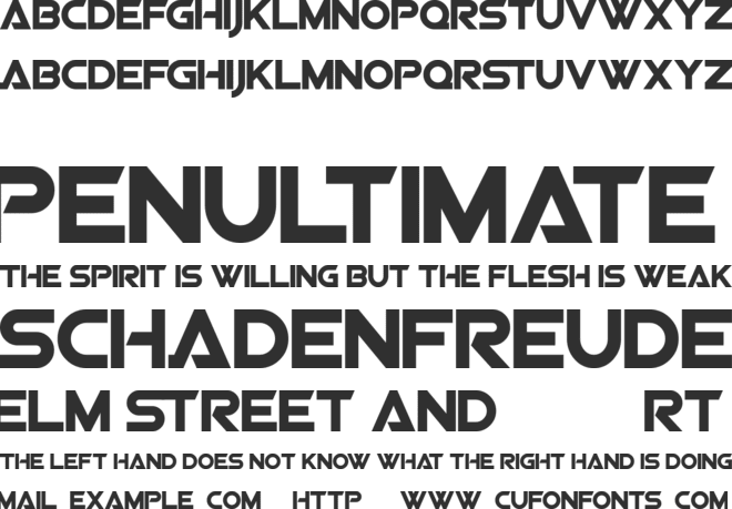 Viper Squadron Solid font preview