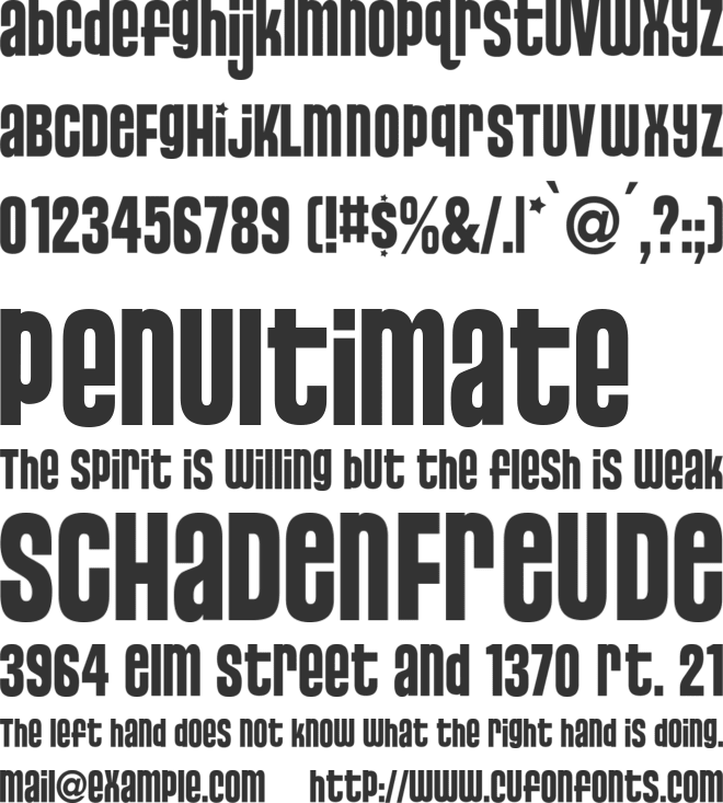 Pussycat font preview
