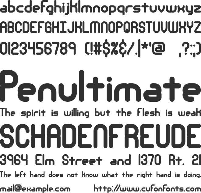 Nanosecond  BRK font preview