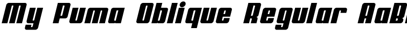 My Puma Oblique font download