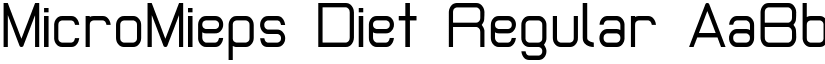 MicroMieps Diet Regular font