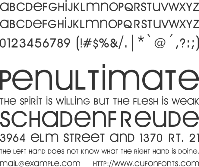 Arrière Garde font preview