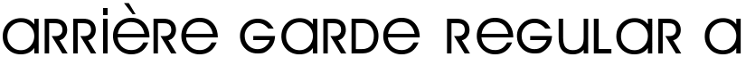 Arrière Garde Regular font