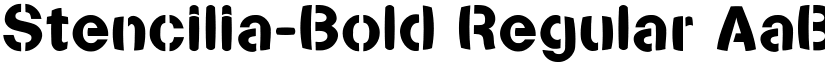 Stencilia-Bold Regular font