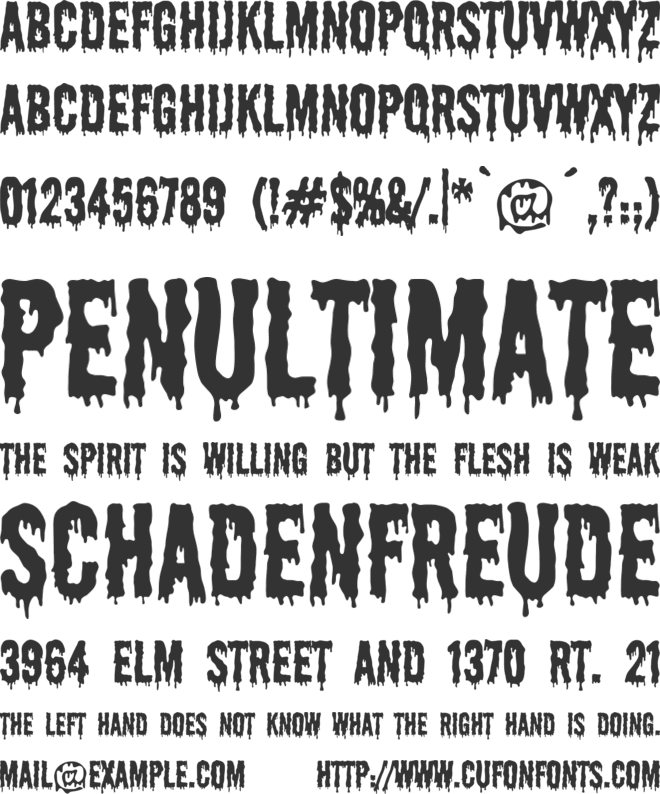 Shlop font preview