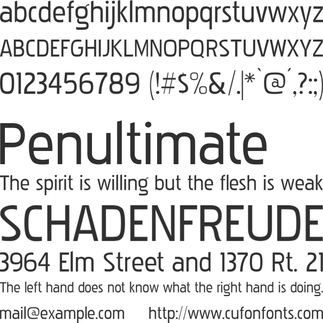 Pakenham Free font preview