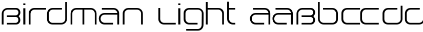 Birdman Light font