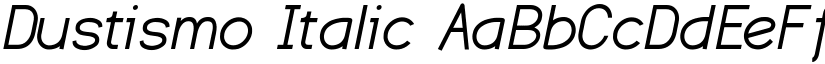 Dustismo Italic font