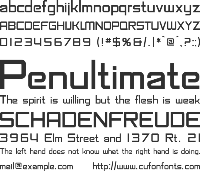 SF Chaerilidae font preview