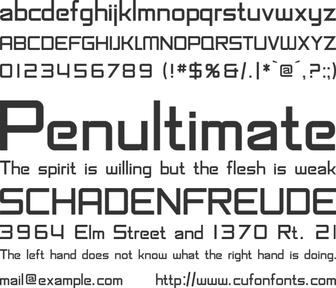 SF Chaerilidae font preview