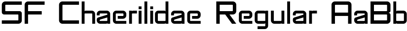SF Chaerilidae Regular font