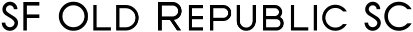 SF Old Republic SC Regular font