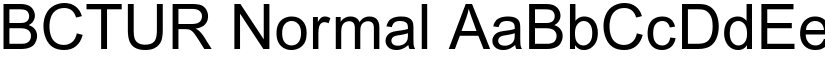 BCTUR Normal font