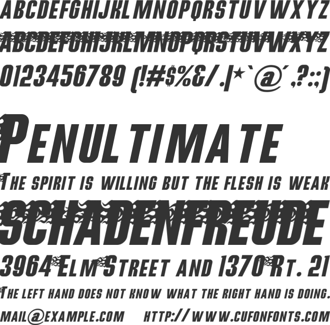 Hot Rod Gang BV font preview